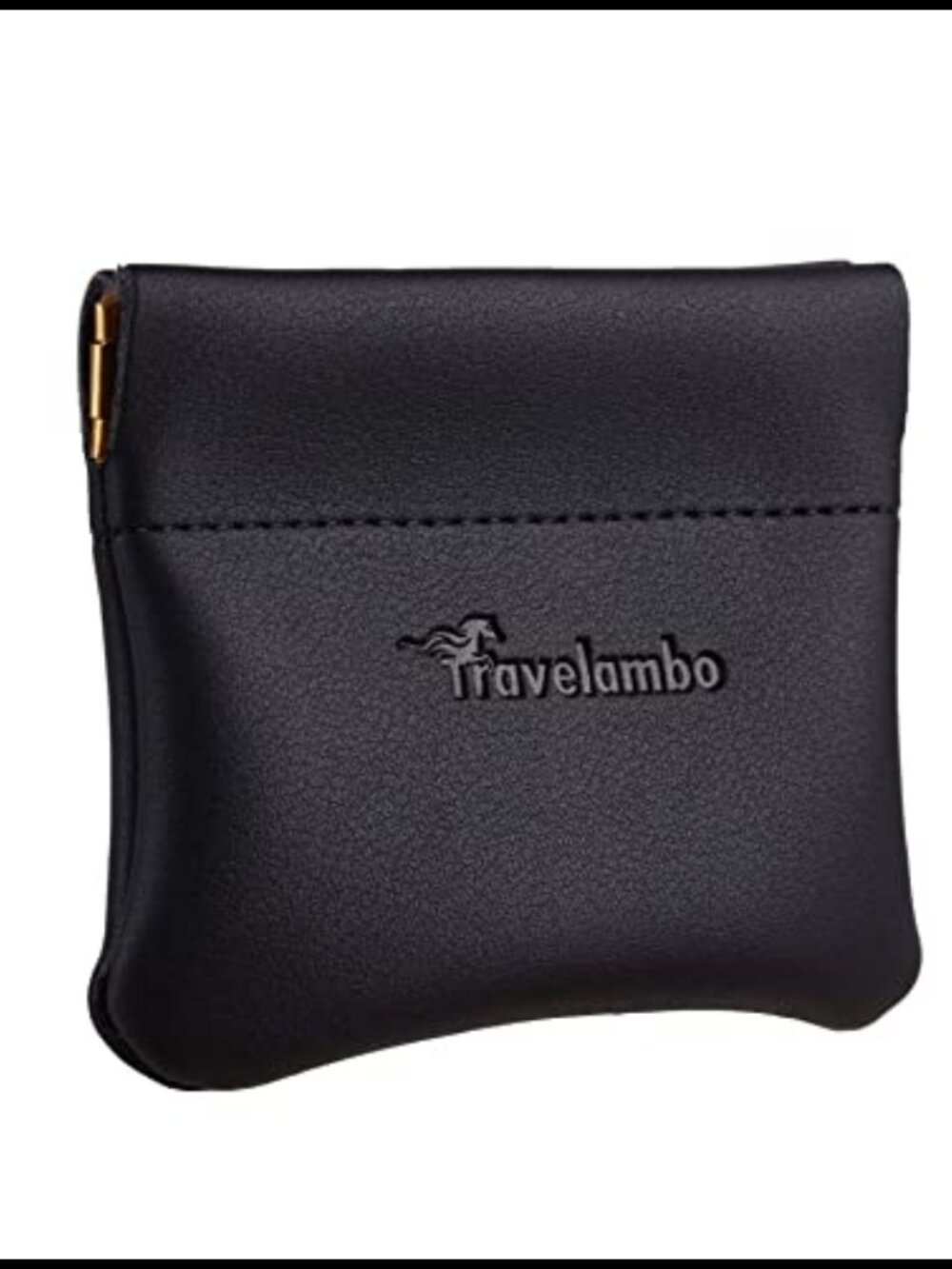 Faux Leather Squeeze Coin Purse Pouch Change Holder for Men & Women